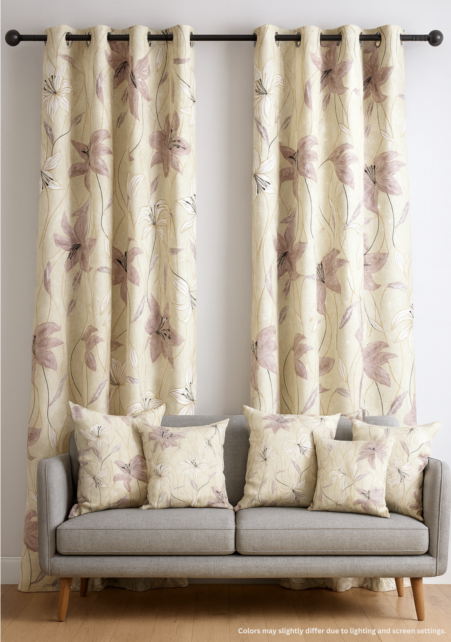 Lily Vatika – Floral Curtain & Cushion Set by Gypsee Life