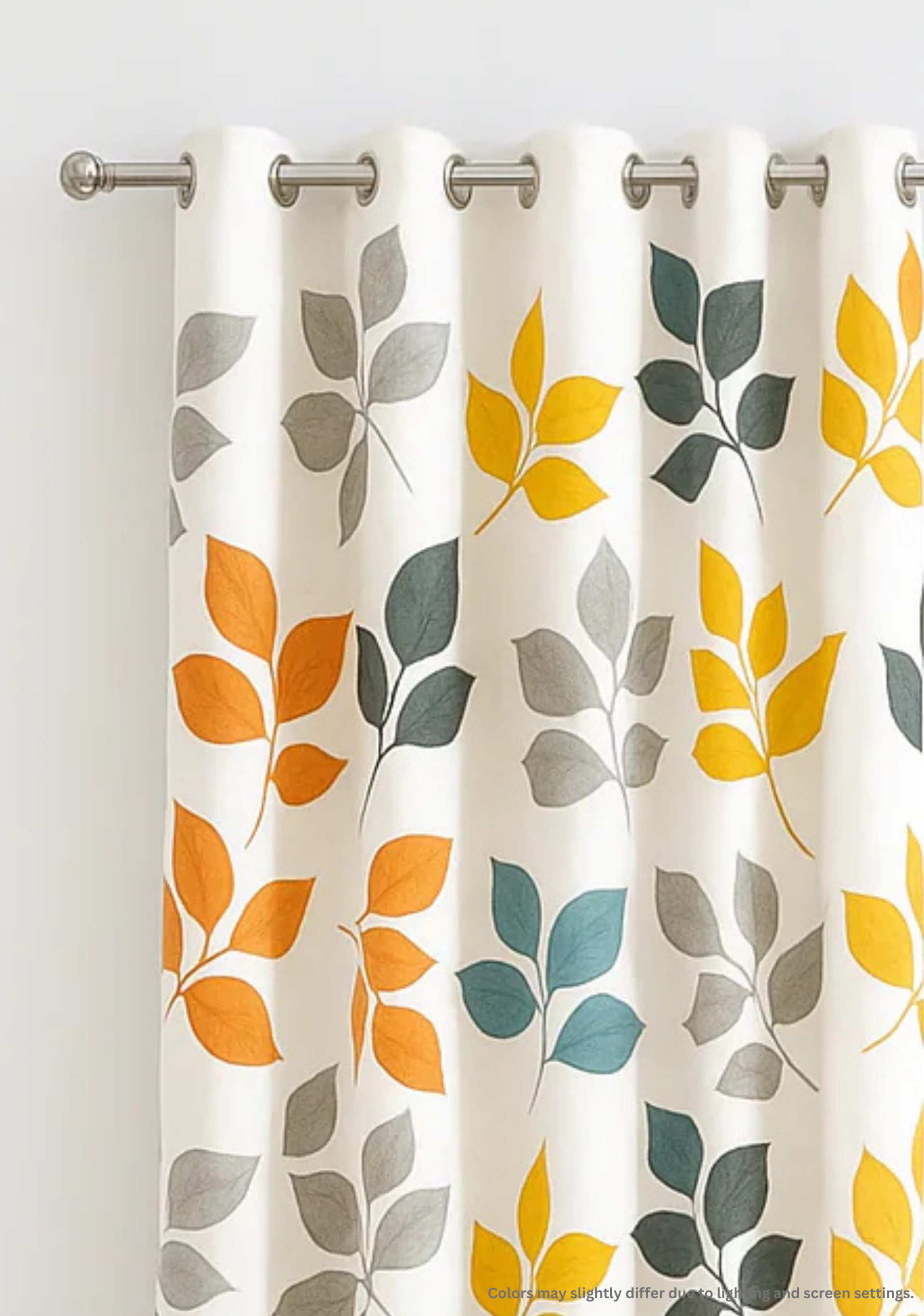 Autumn Glow – Leaf Print Curtain & Cushion Set by Gypsee Life