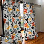 Autumn Glow – Leaf Print Curtain & Cushion Set by Gypsee Life