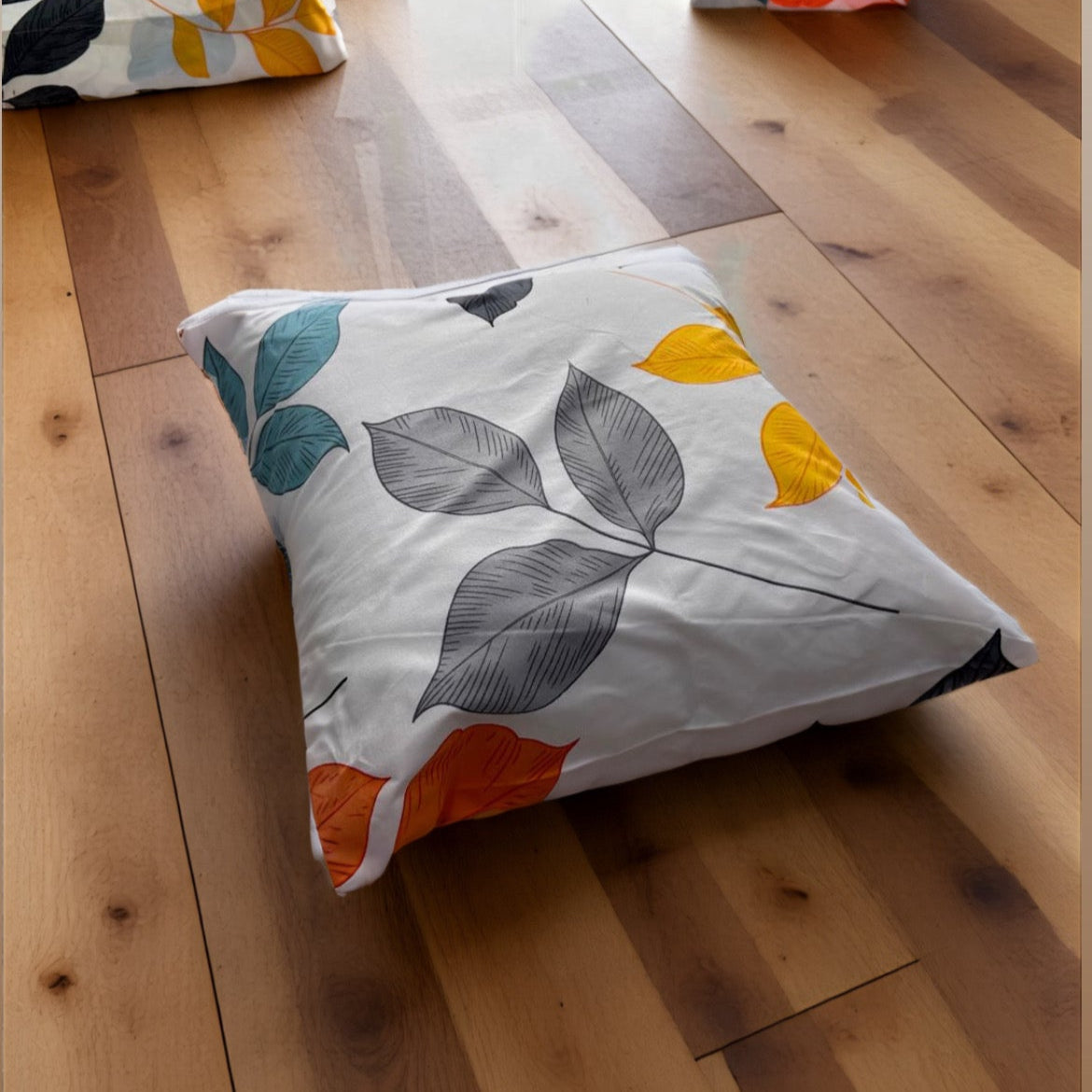 Autumn Glow – Leaf Print Curtain & Cushion Set by Gypsee Life